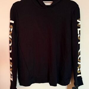Girls XL Black Hoodie 14–16 Graphic Sleeves NWT